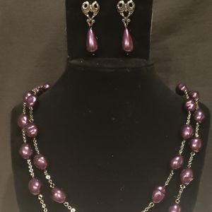 VINTAGE "TINTED BAROQUE PEARLESQUE "SET